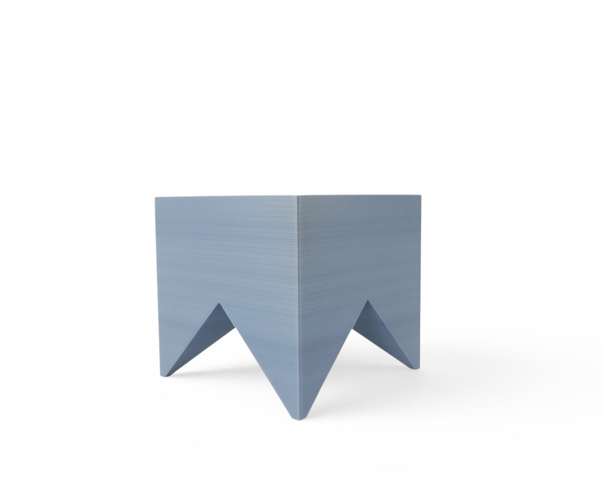 “Apex” square pot stand with geometric cutout legs