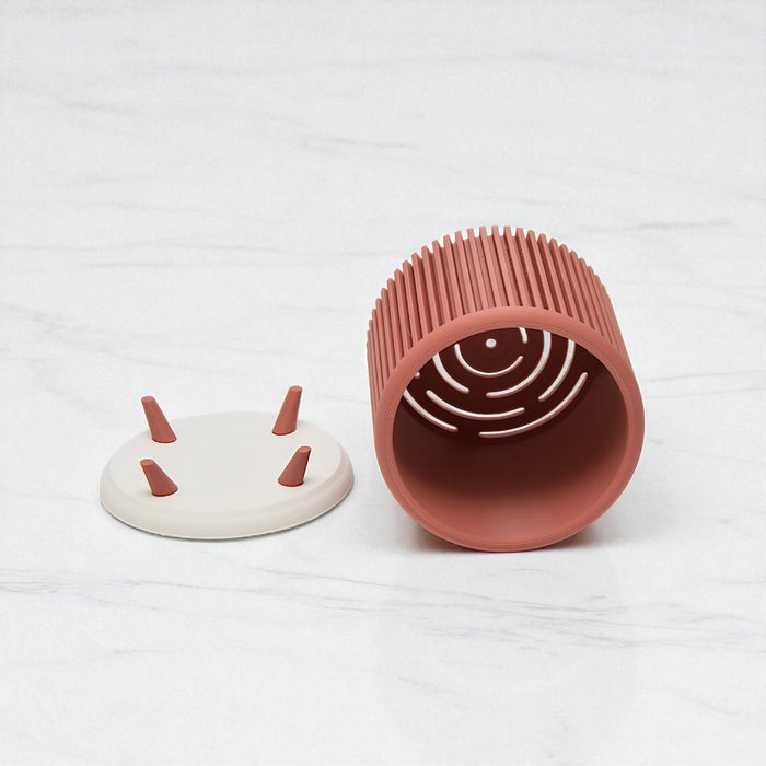 Planter pot “Quadra”– Ribbed 3D-Printed Planter with Legs, Drainage Hole or No Hole, Modern Plant Pot, Unique Planter, Housewarming Gift