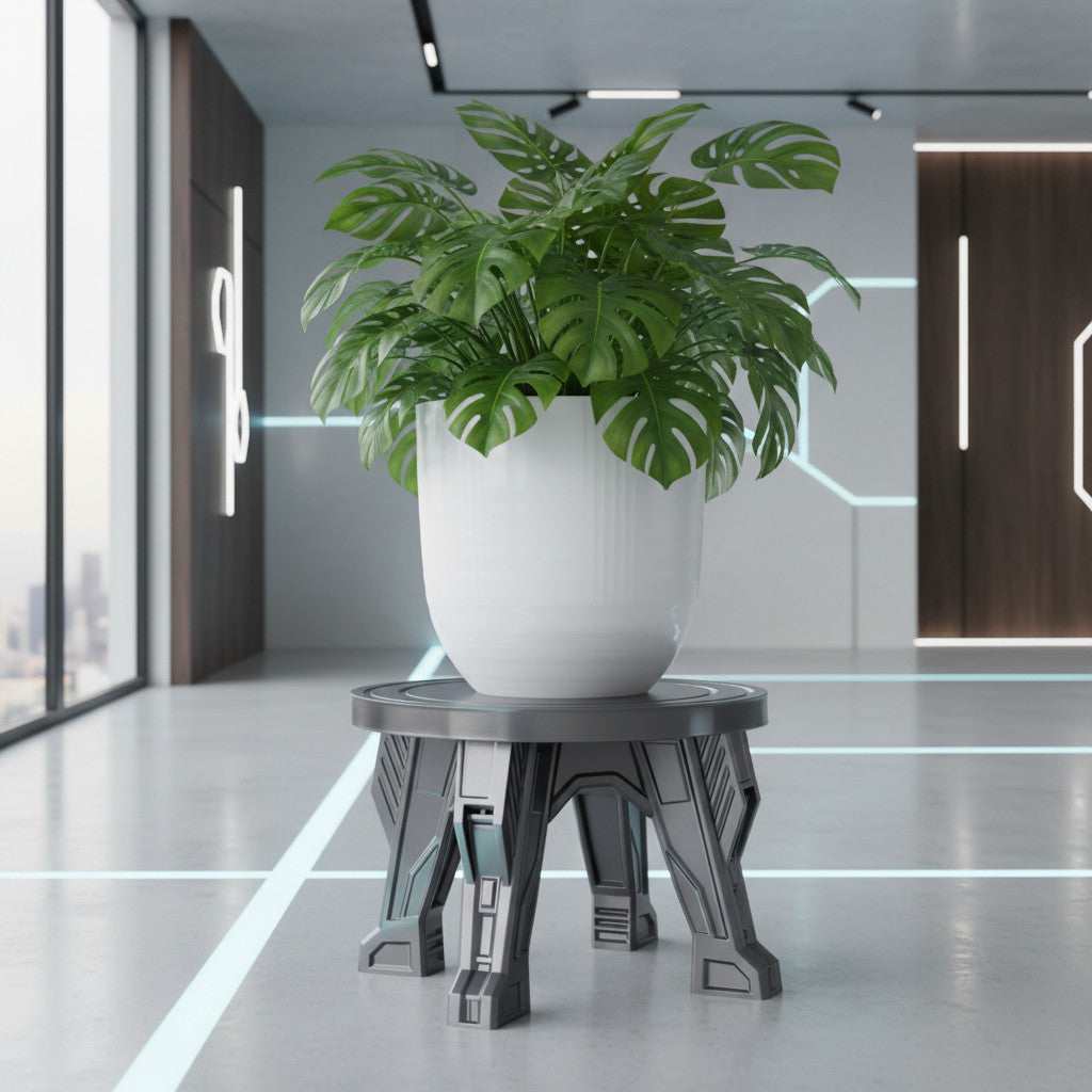 RIVA sculptural leg plant stand for indoor planters, front view