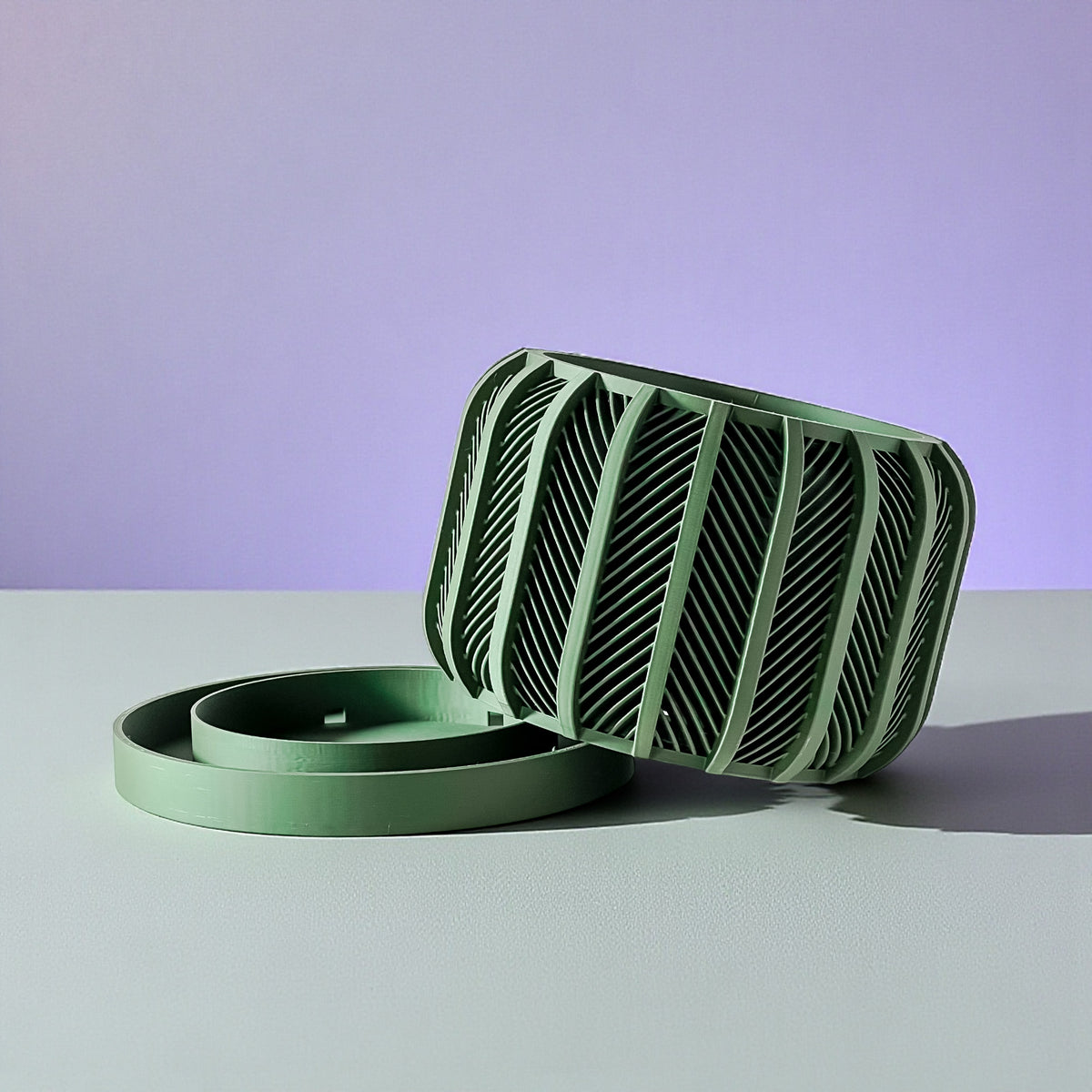 Rodex structured lattice ventilated orchid pot, openwork detail