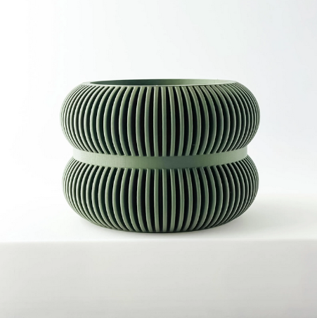 Modern 3D Printed Planter Pot "Fulix" | Textured Large Plant Pot with Drainage Option | Multicolor or Single Color