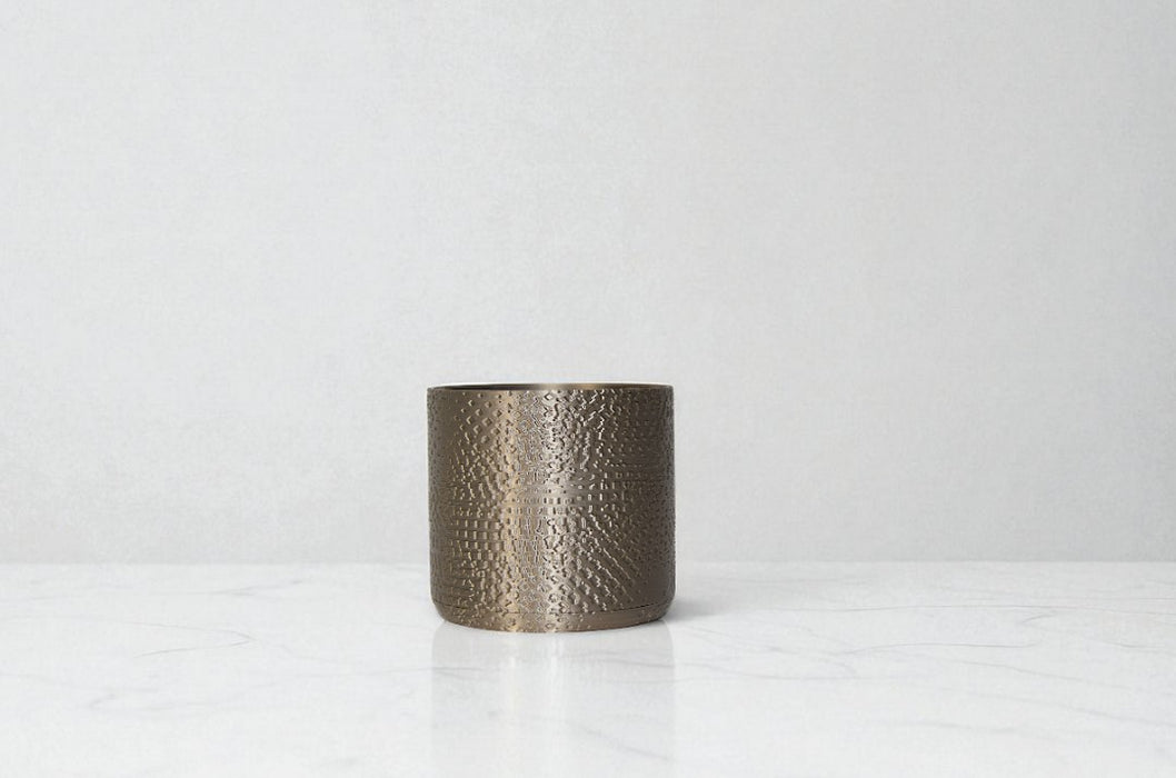 Aureo Textured Hammered Planter – 3D Printed Pot, Planter with Saucer