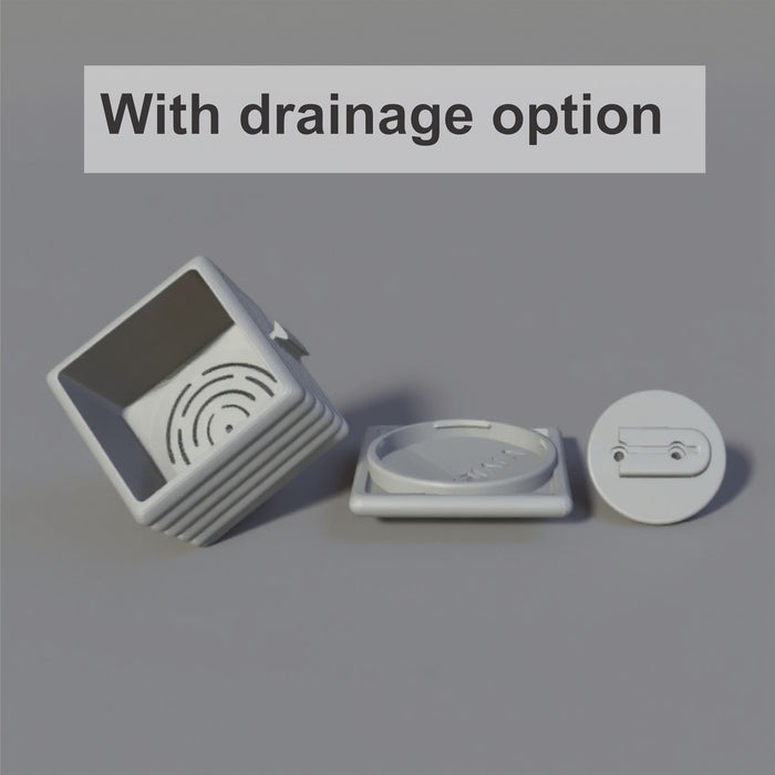 Wall Planter "Seno" – Ribbed Square Wall Mounted Plant Pot