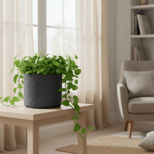 3D Printed Snake Texture Planter Pot “Serpen”  with Saucer | Textured Plant Pot · by Viviero3D