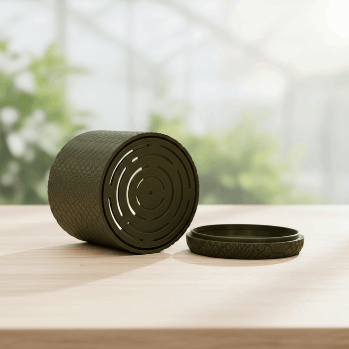 3D Printed Snake Texture Planter Pot “Serpen”  with Saucer | Textured Plant Pot · by Viviero3D