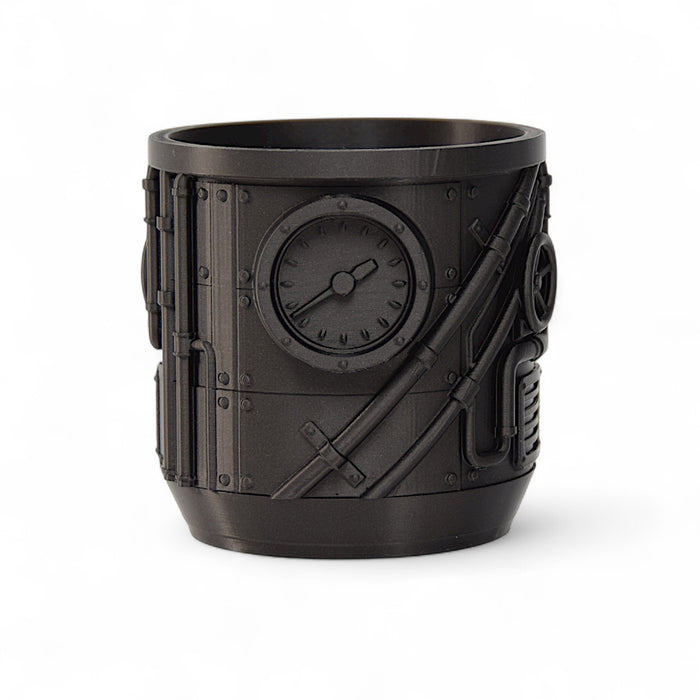 Steamcore Planter – Industrial Steampunk 3D Printed Plant Pot with Drainage Option
