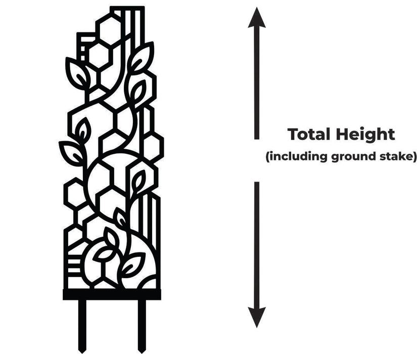 Vine vine-pattern climbing support for indoor climbing plants, detail view