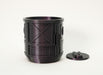 Mech Pod 3D printed wall planter in Galaxy Fuchsia with raised panel details and mounting plate