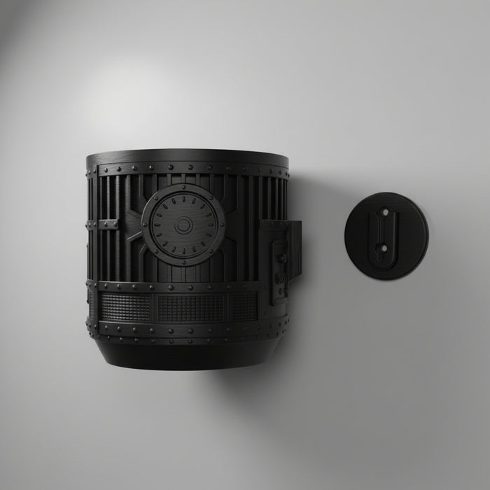 Industrial 3D Printed Wall Planter Pot "Titan" with Drainage