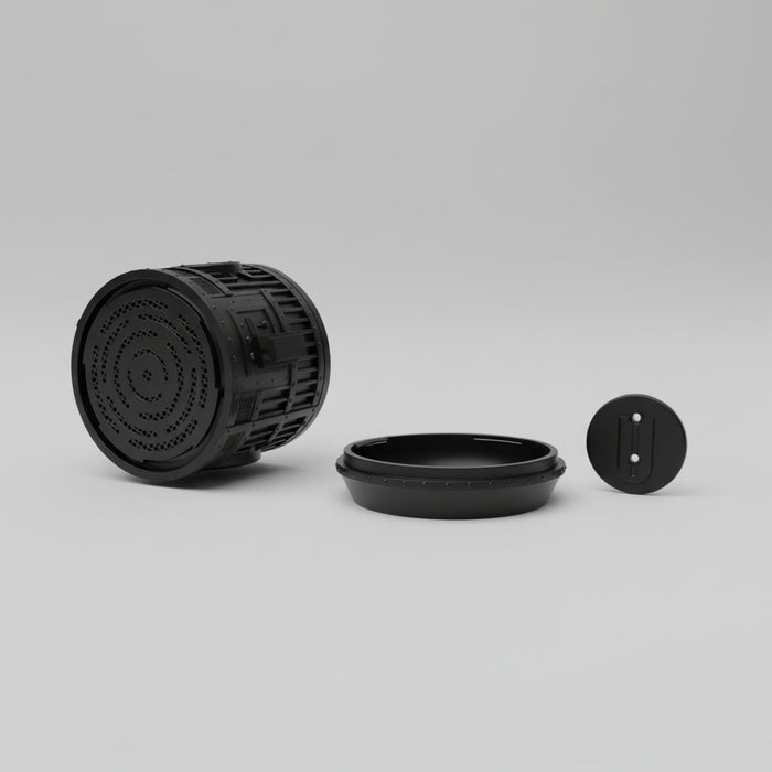 Industrial 3D Printed Wall Planter Pot "Titan" with Drainage