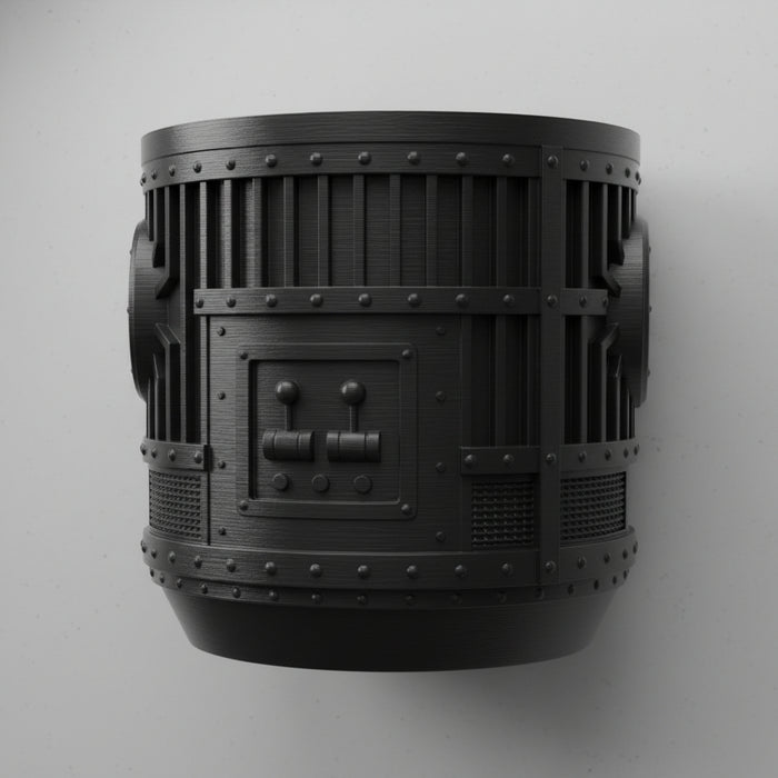 Industrial 3D Printed Wall Planter Pot "Titan" with Drainage