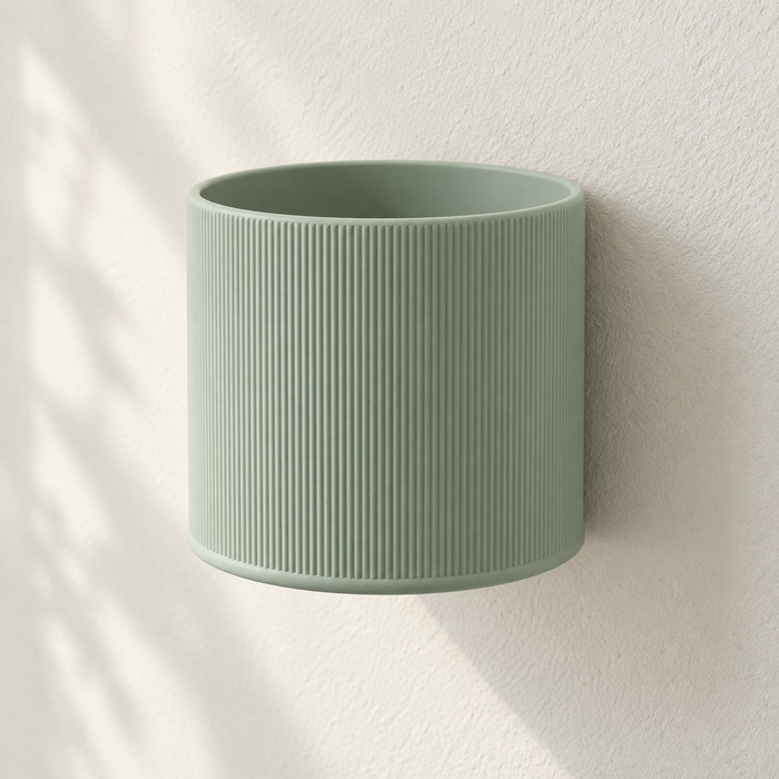 Tori Ribbed Wall Planter | Modern Plant Pot
