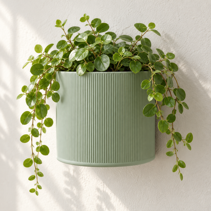 Tori Ribbed Wall Planter | Modern Plant Pot