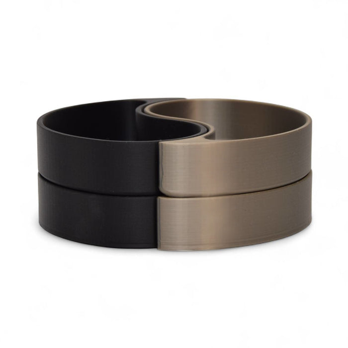 Planter Pot "Yin-Yang" with Drainage | Modern 3D Printed Dual Plant Indoor Decor