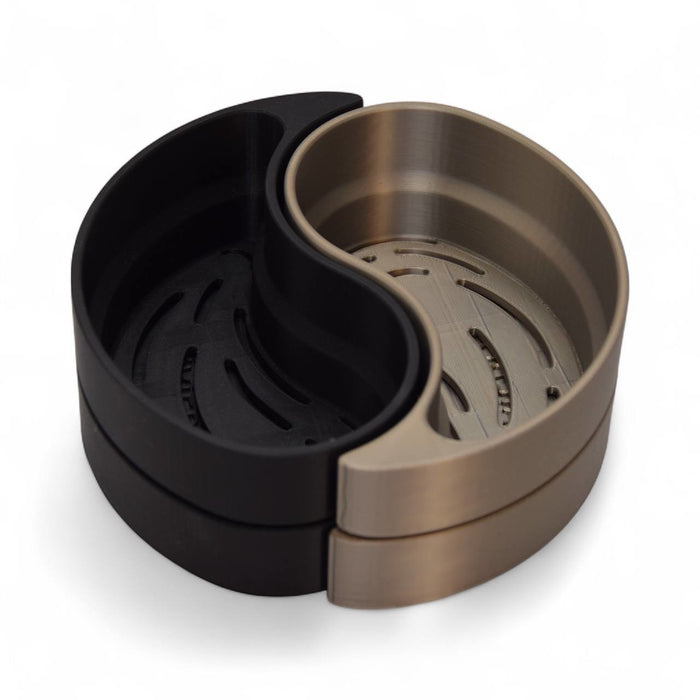 Planter Pot "Yin-Yang" with Drainage | Modern 3D Printed Dual Plant Indoor Decor