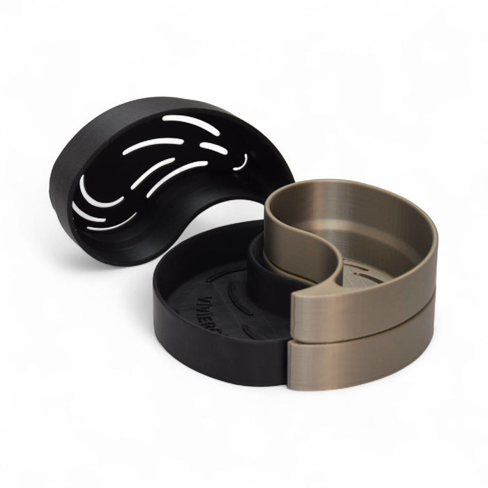 Planter Pot "Yin-Yang" with Drainage | Modern 3D Printed Dual Plant Indoor Decor