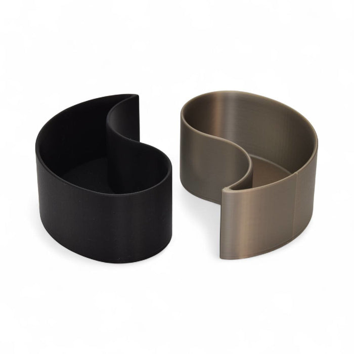 Planter Pot "Yin-Yang" with Drainage | Modern 3D Printed Dual Plant Indoor Decor