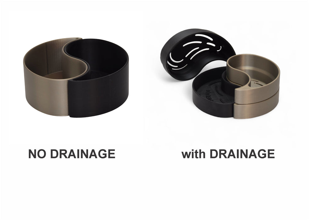 Planter Pot "Yin-Yang" with Drainage | Modern 3D Printed Dual Plant Indoor Decor