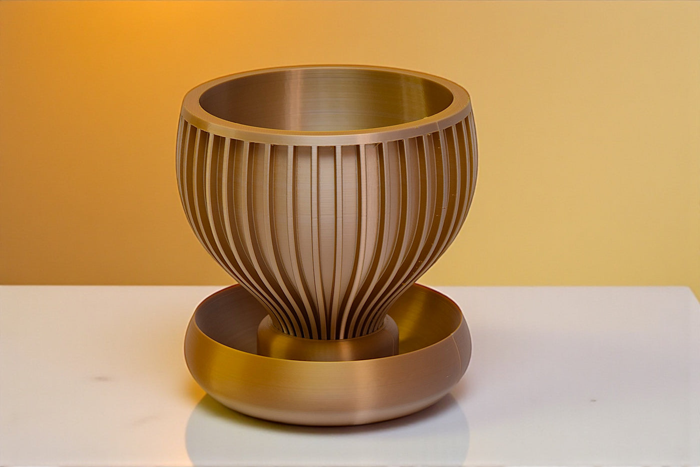 Yin ribbed indoor planter, product view 10