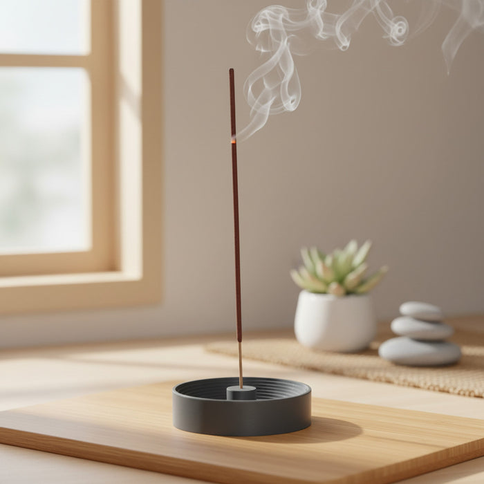 Minimalist Incense Holder "Zen Ring"–Vertical Ash Catcher,3D-Printed Stand for Incense Sticks,Modern Home Decor,Meditation & Relaxation Gift