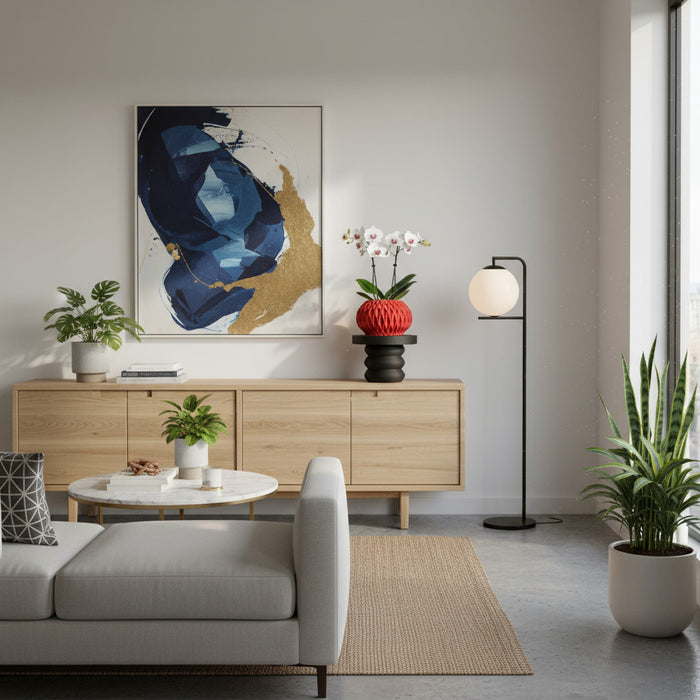 Pedestal Plant Stand "Arik" – Modern 3D Printed Planter Riser, Architectural Display Base for Indoor Pots