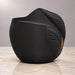 Aurelia black planter from the rear side showing fine texture and leaf relief