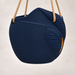 Side view of the Aurelia hanging planter showing overlapping leaves, fine surface texture and rope attachments.