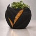 Aurelia Planter Pot — Leaf Design & Gold Accents