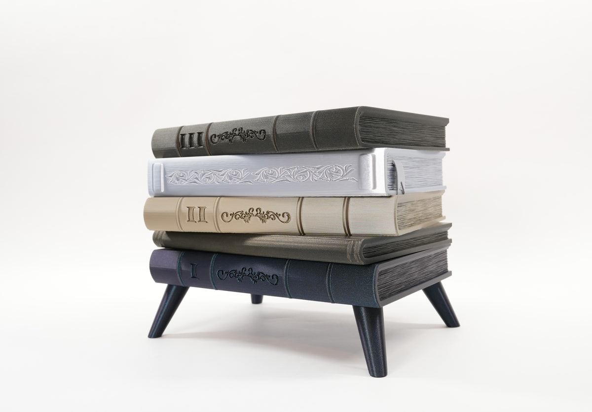 Five-book planter with legs Orven 5 in a customizable color combination