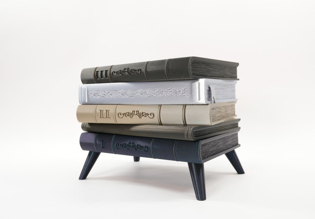 Five-book planter with legs Orven 5 in a customizable color combination