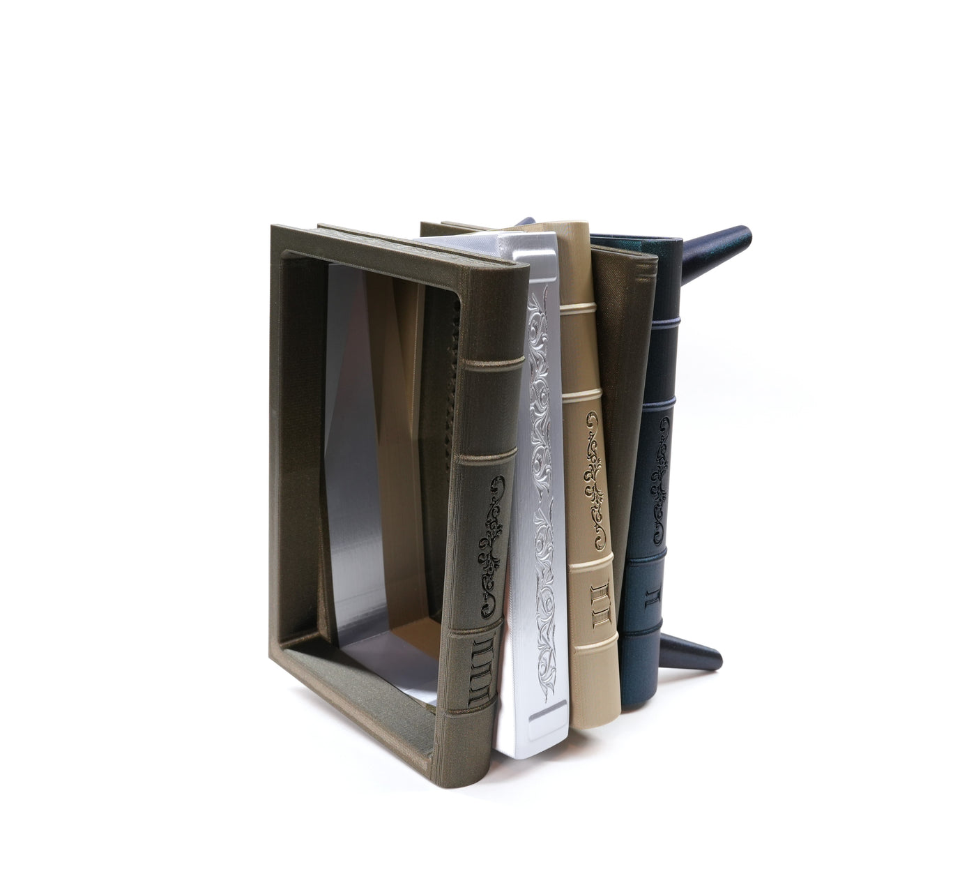 Orven 5 sculptural book planter with legs for shelves and tables