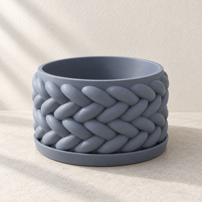 Braided Texture Bonsai Planter with Drainage Option | Braido