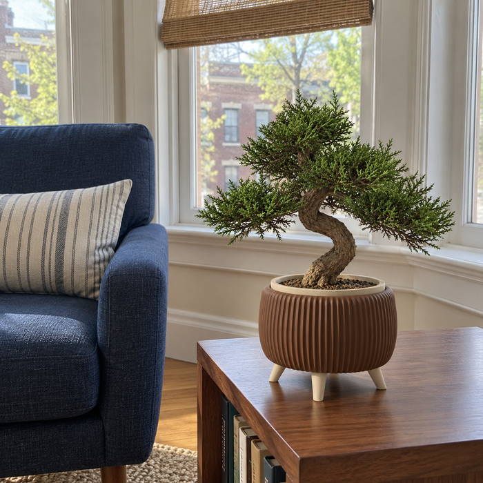Two-Color Bonsai Planter with Legs and Inner Insert | Arco