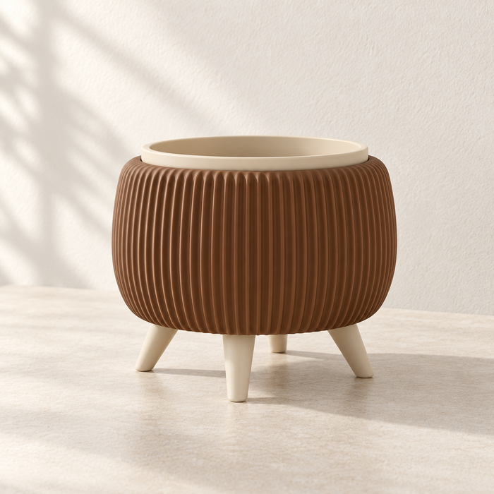 Two-Color Bonsai Planter with Legs and Inner Insert | Arco