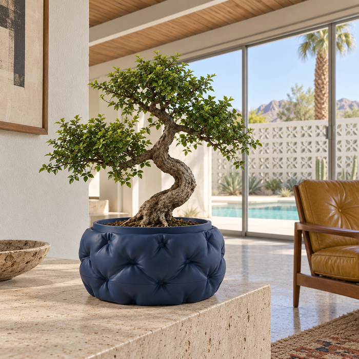 Sculpted Padded Bonsai Planter with Drainage Option | Kivu