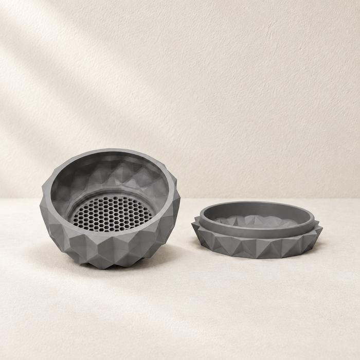 Low-Profile Faceted Bonsai Planter with Drainage Option | Prizma