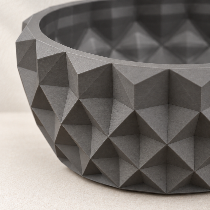 Low-Profile Faceted Bonsai Planter with Drainage Option | Prizma