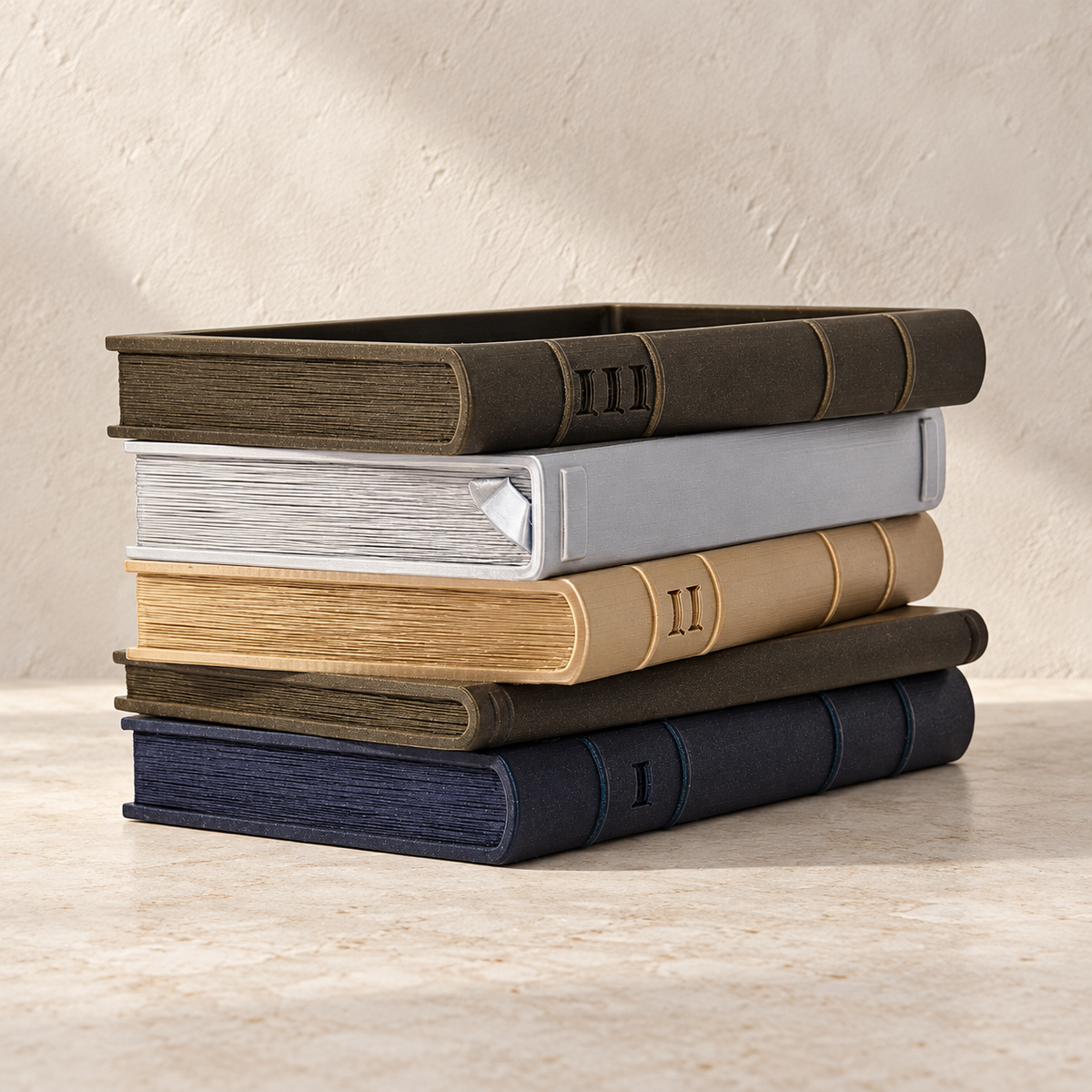 Orven 4 decorative book planter featuring stacked hardcover details and integrated top opening