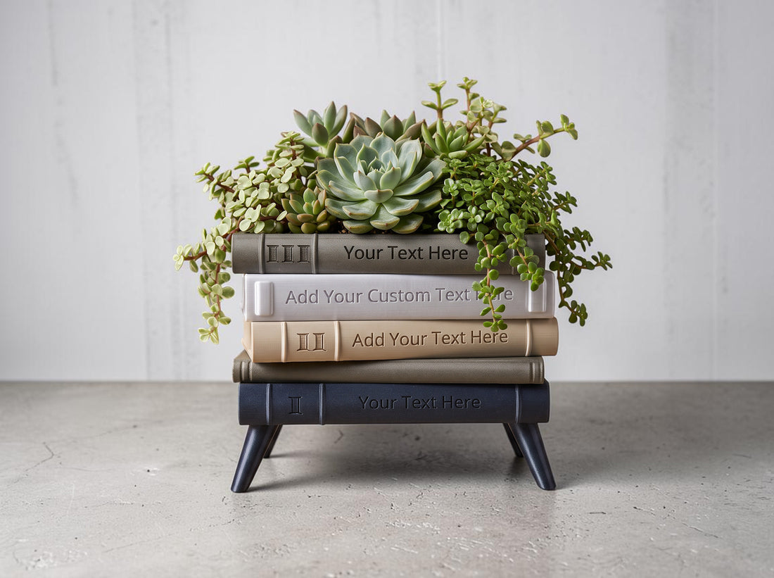 Book Planter with Custom Text