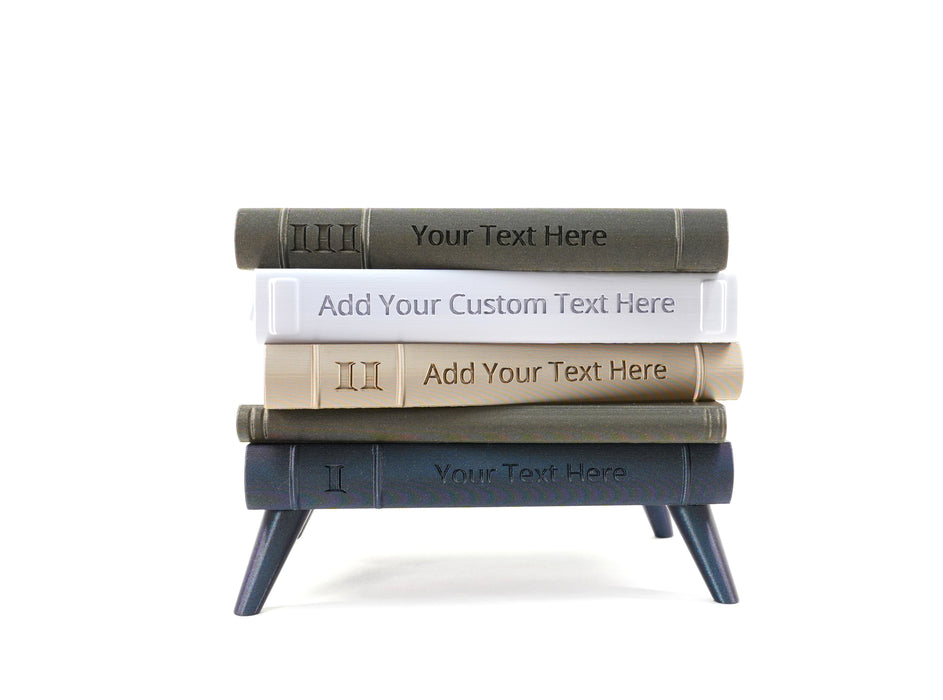 Personalized Book Planter with Legs "Orven 6" | Custom Text & Colors