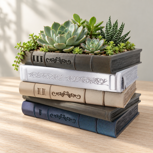 Book Planter “Orven 3” | Custom Book Colors — product image 1