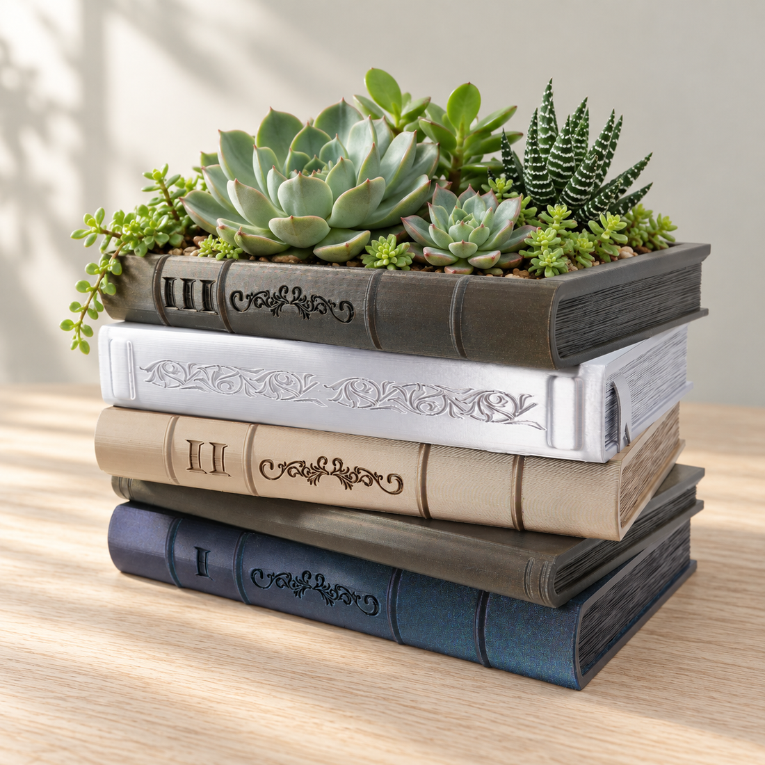 Book Planter with Custom Text