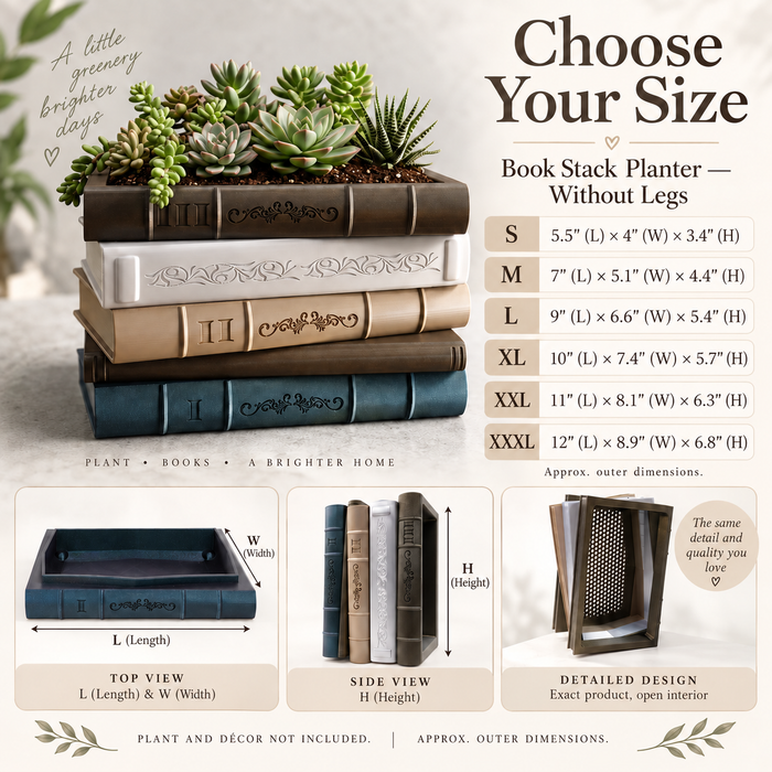Book Planter “Orven 3” | Custom Book Colors — product image 2
