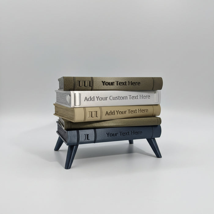 Custom color and text Book Planter Pot with legs "Orven 6"