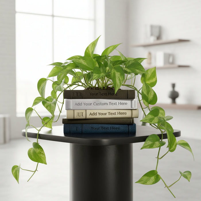 Custom color and text Book Planter Pot "Orven 6"