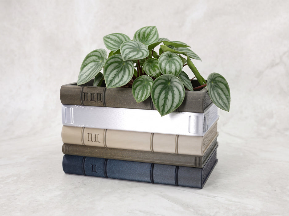 Book Stack Planter “Orven 2” | Custom Book Colors — product image 1