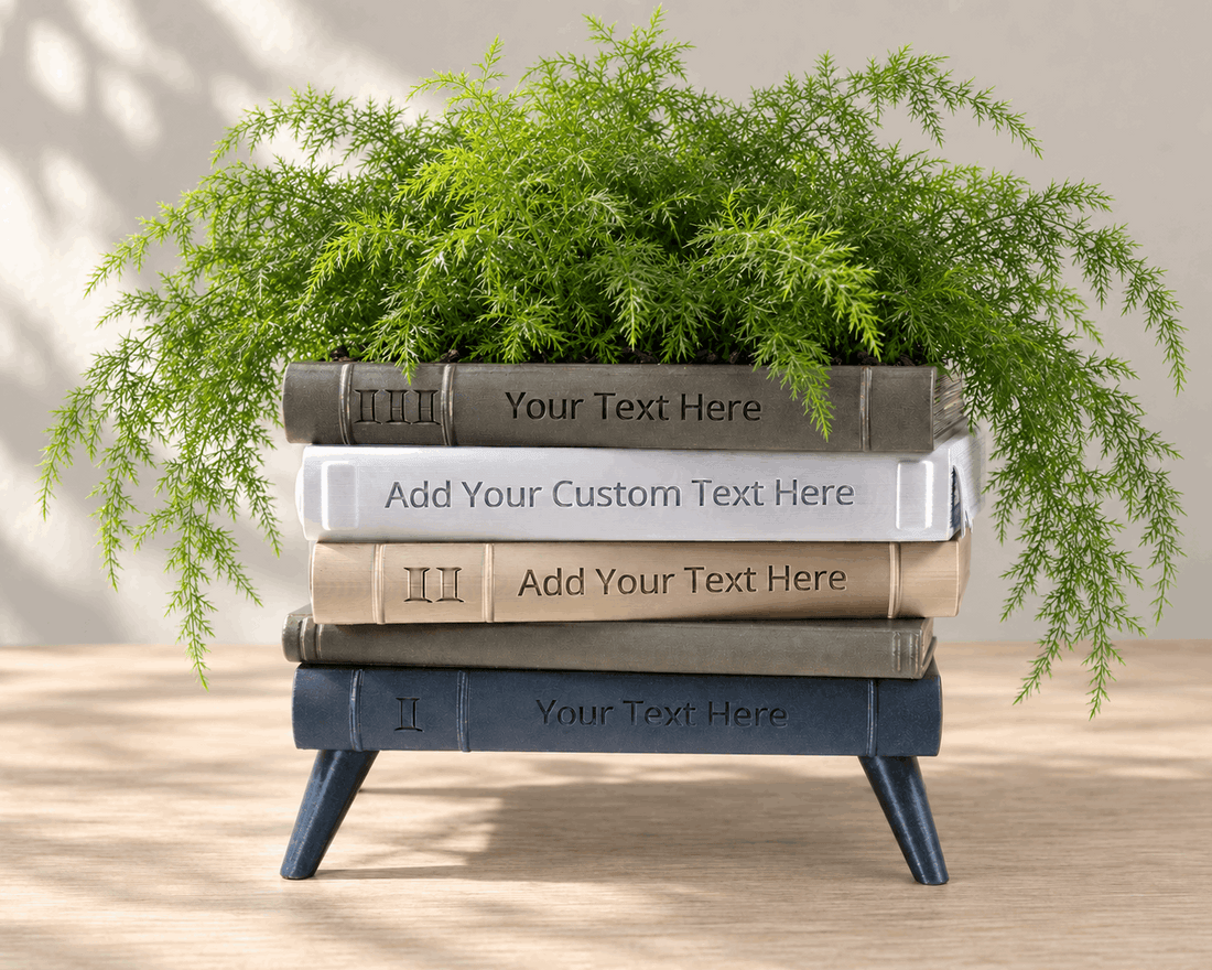 Book Planter with Custom Text