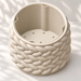 Close-up of the fitted drainage insert in Braido with rope recesses around the rim