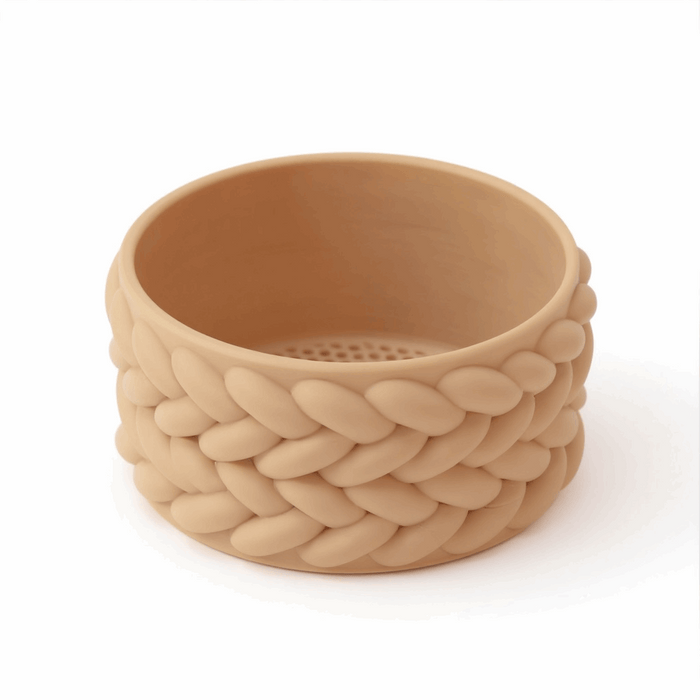 "Braido" Planter – 3D Printed Woven Pot with Saucer, Textured Modern Design for Indoor Plants