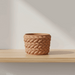 "Braido" Weave Planter – 3D Printed Braided Flower Pot with Drainage + Saucer | Modern Terracotta Planter for Succulents or Houseplants